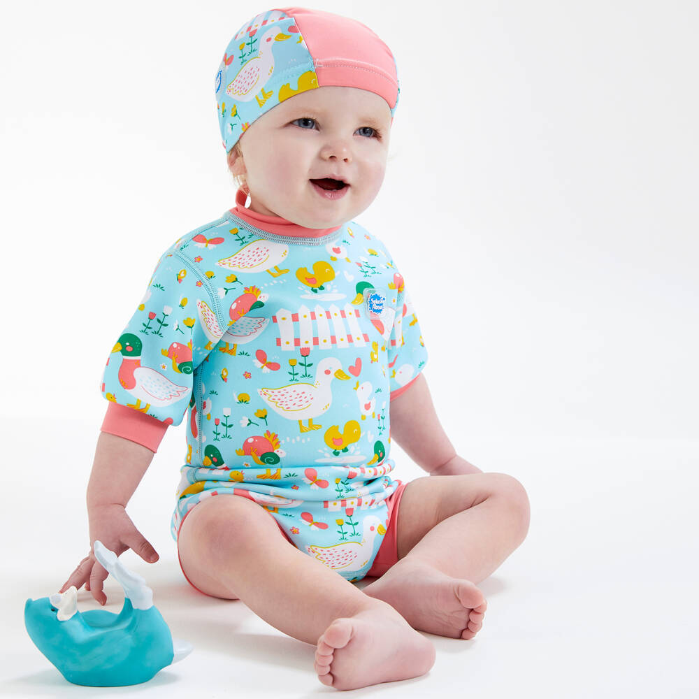 Splash About-Baby Girls Blue Happy Nappy Wet Suit (UPF 50+) | Childrensalon Outlet