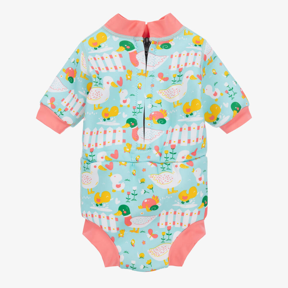 Splash About-Baby Girls Blue Happy Nappy Wet Suit (UPF 50+) | Childrensalon Outlet