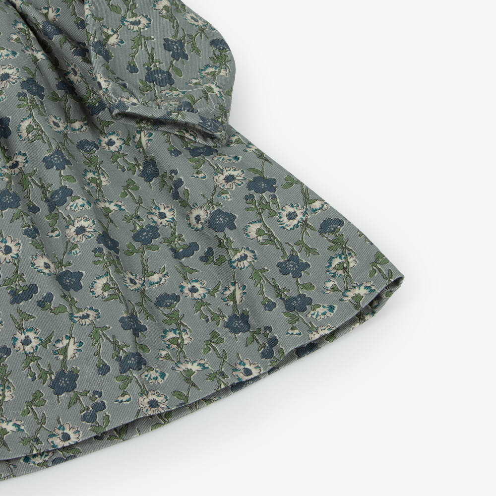 Bonpoint-Baby Girls Blue Liberty Floral Fabric Needlecord Dress | Childrensalon Outlet