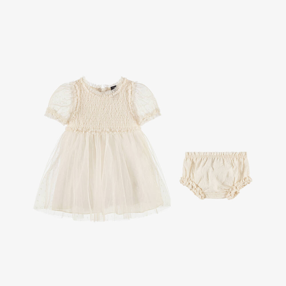 Needle & Thread-Baby Girls Cream Tulle Dress | Childrensalon Outlet