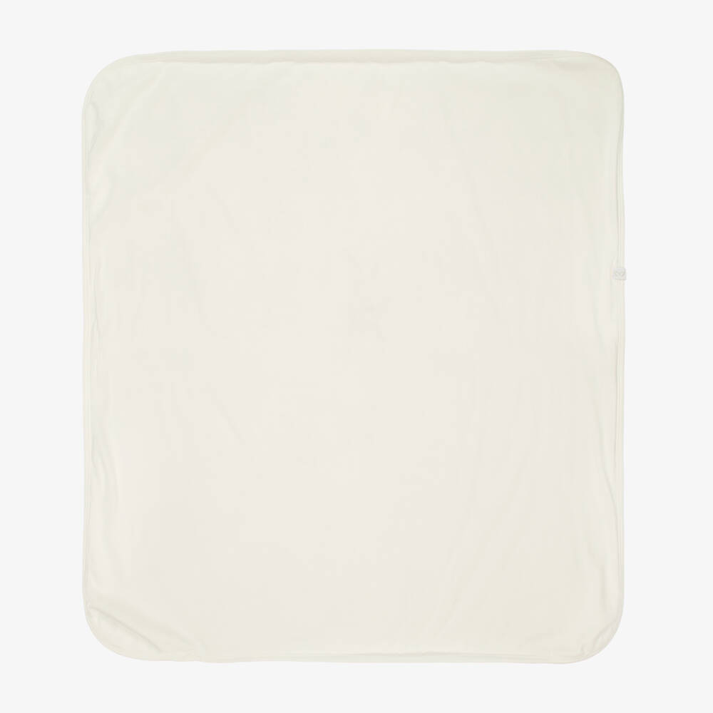 Jamiks-Baby Girls Ivory Ballerina Bunny Velour Blanket (85cm) | Childrensalon Outlet