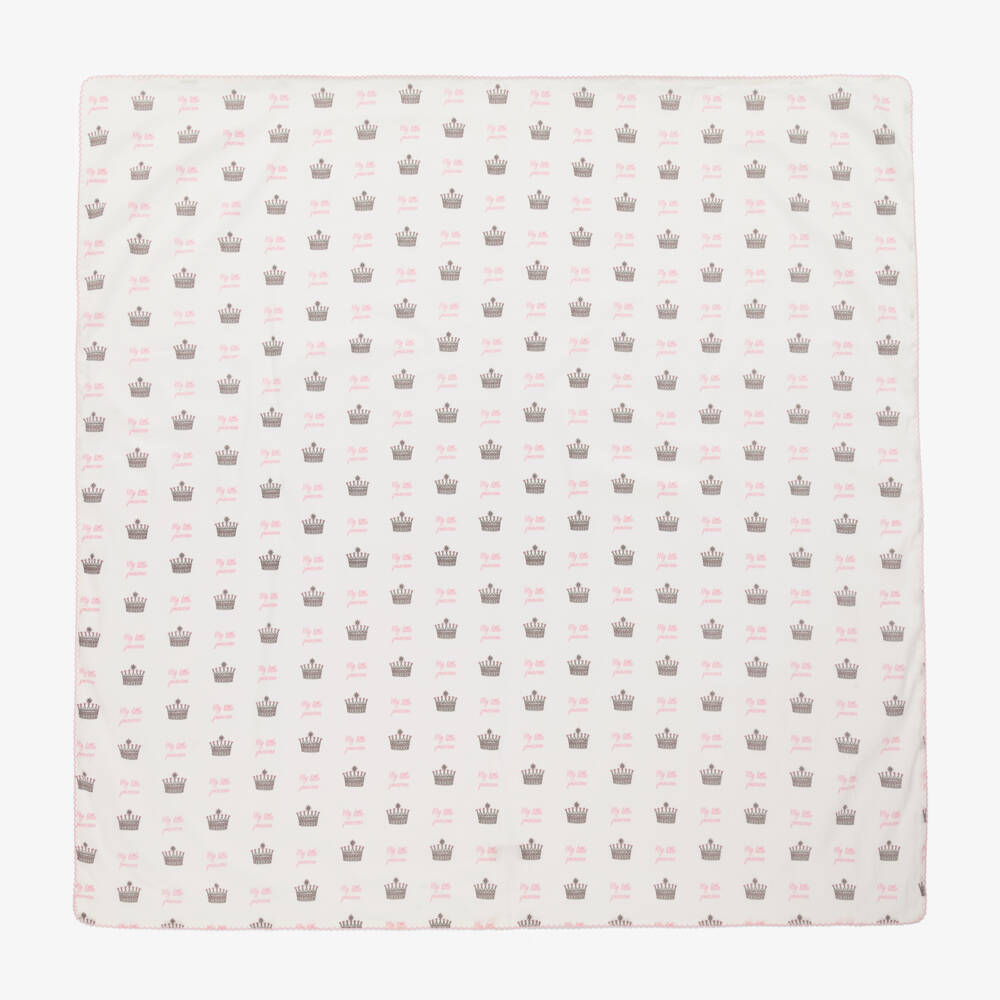 Rachel Riley-Baby Girls Ivory Blanket (94cm) | Childrensalon Outlet