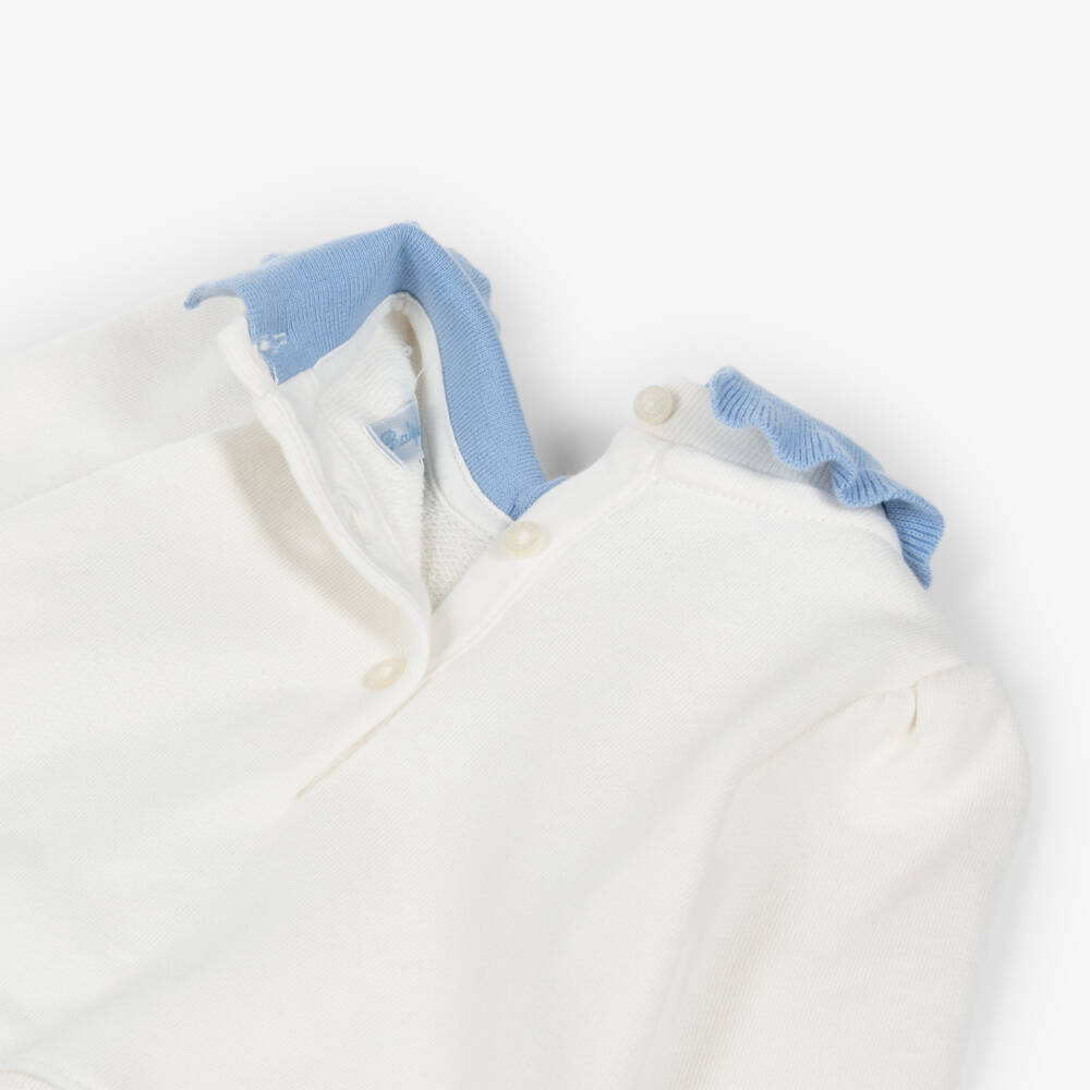 Ralph Lauren-Baby Girls Ivory Cotton Sweatshirt & Skirt Set | Childrensalon Outlet