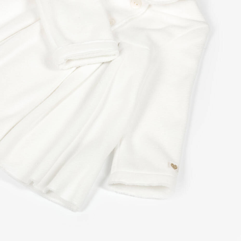 iDO Mini-Baby Girls Ivory Fleece Pram Coat | Childrensalon Outlet