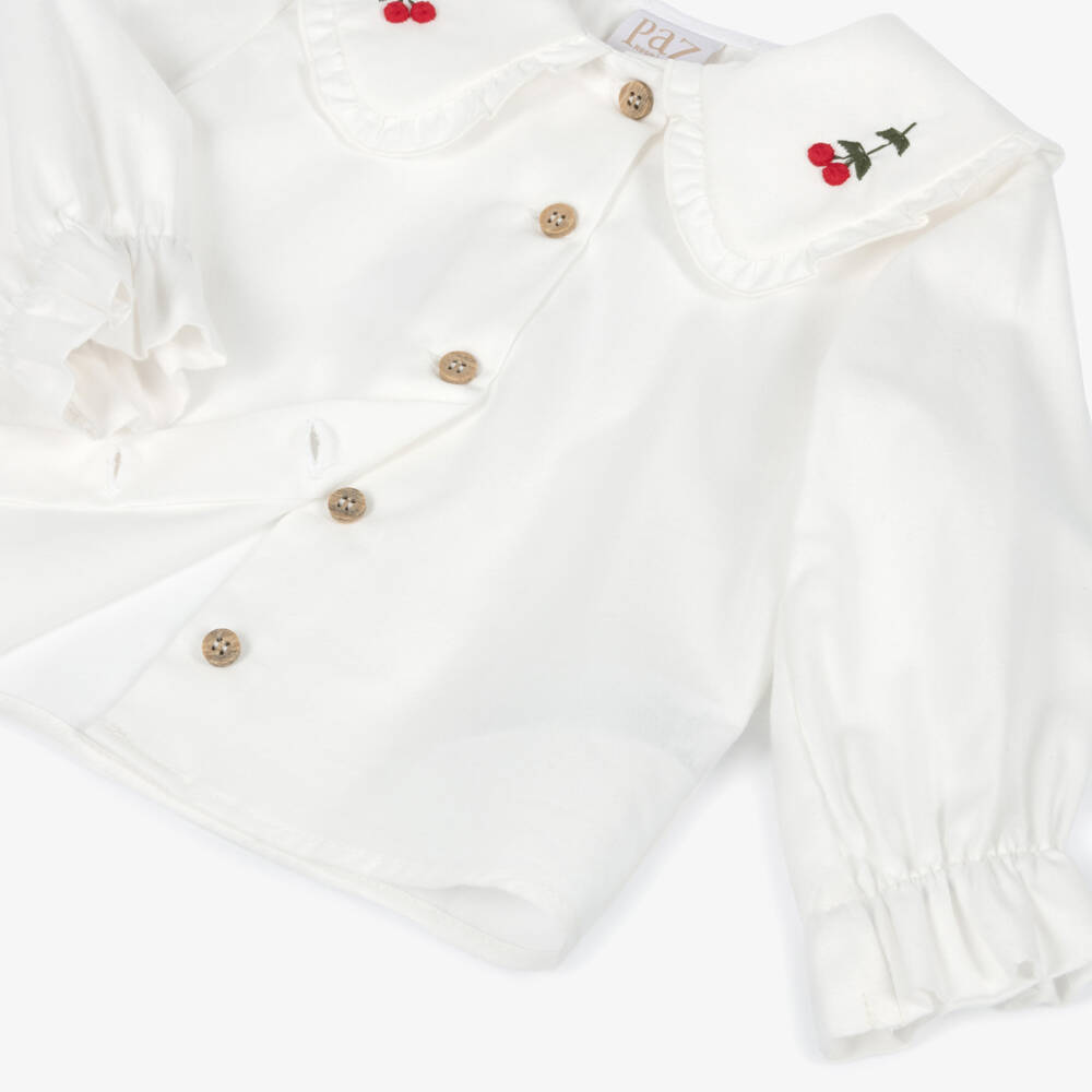 PAZ Rodríguez-Baby Girls Ivory & Red Check Cotton Shorts Set | Childrensalon Outlet