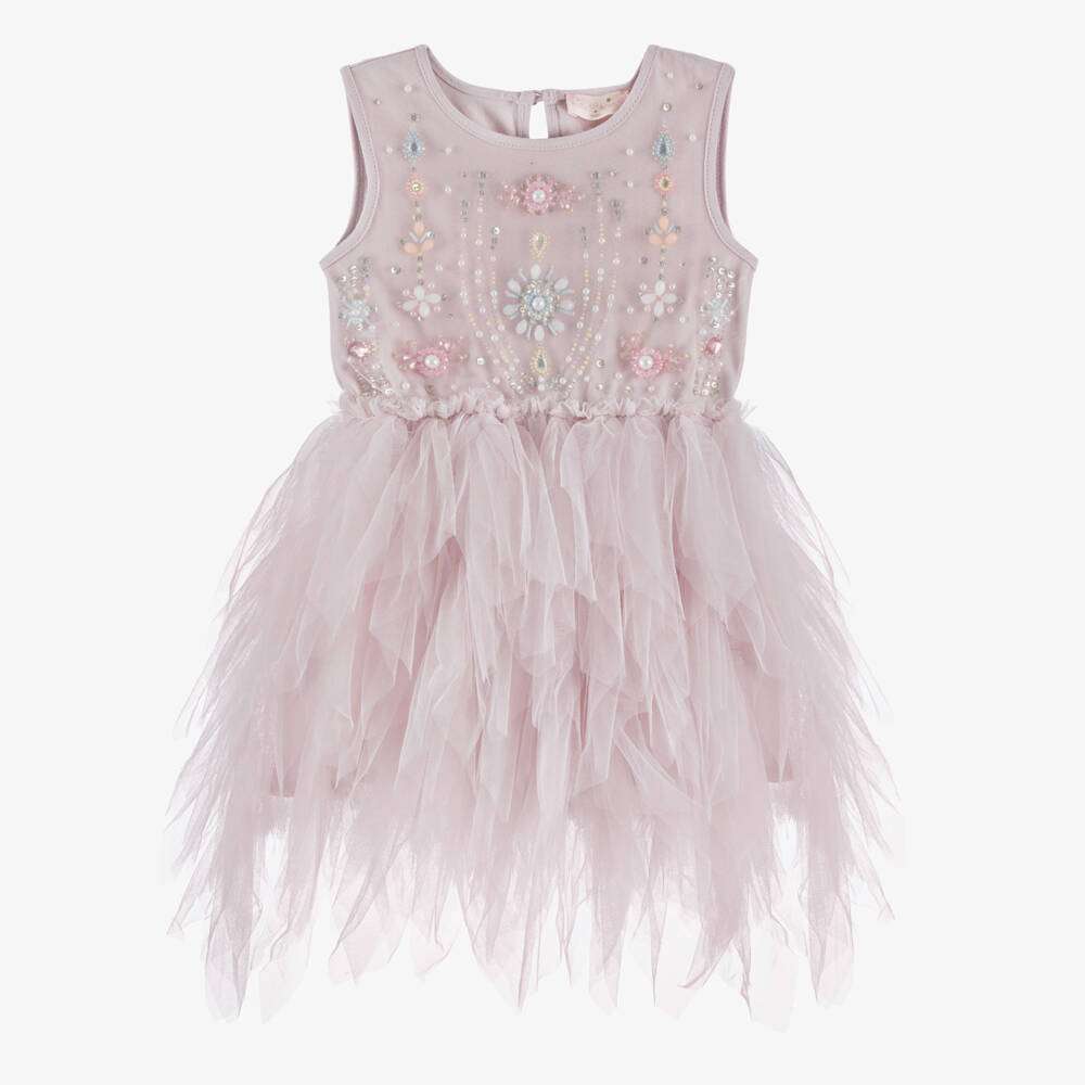 Tutu du Monde-Baby Girls Lilac Pink Tulle Dress | Childrensalon Outlet