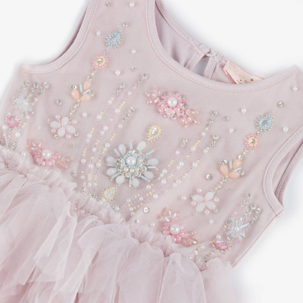 Tutu du Monde-Платье из розового тюля с пайетками для девочек | Childrensalon Outlet