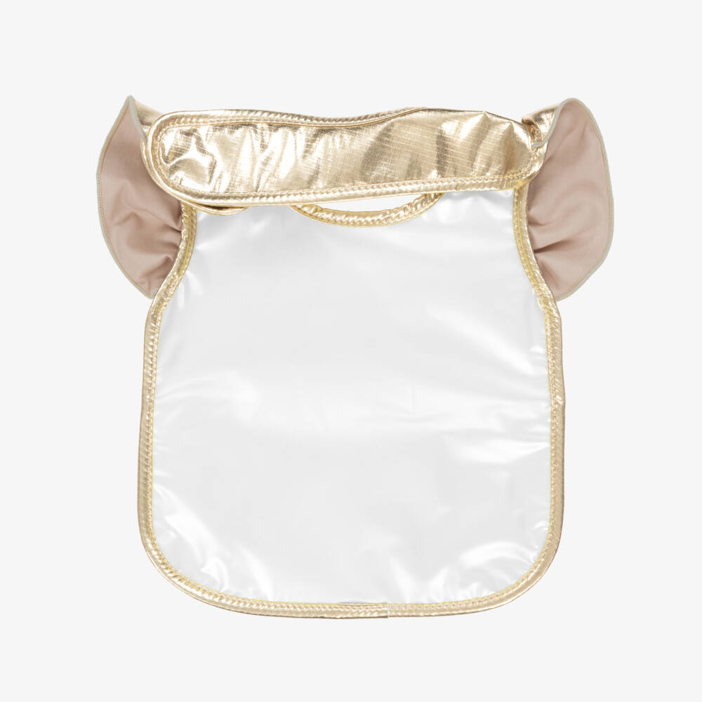 Billieblush-Baby Girls Metallic Gold Sequin Bib | Childrensalon Outlet