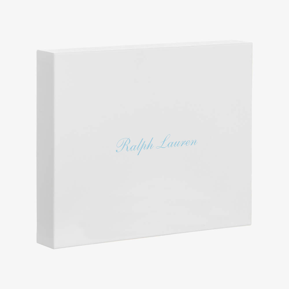 Ralph Lauren-Baby Girls Pale Pink Cotton Cable Knit Hat & Booties Set | Childrensalon Outlet