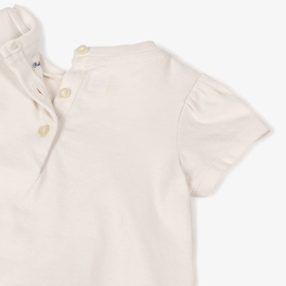 Ralph Lauren-Baby Girls Pink & Blue Tartan Cotton Polo Bear Shorts Set | Childrensalon Outlet