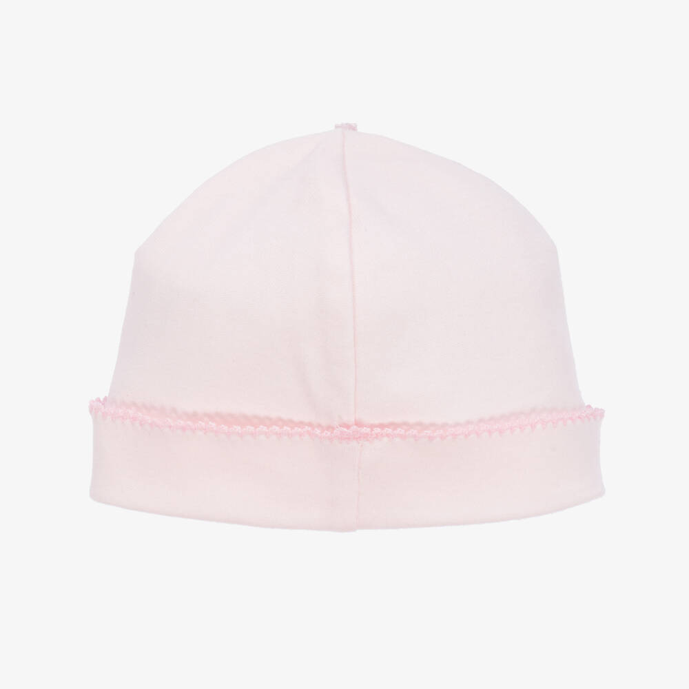Emile et Rose-Baby Girls Pink Cotton Embroidered Hat | Childrensalon Outlet