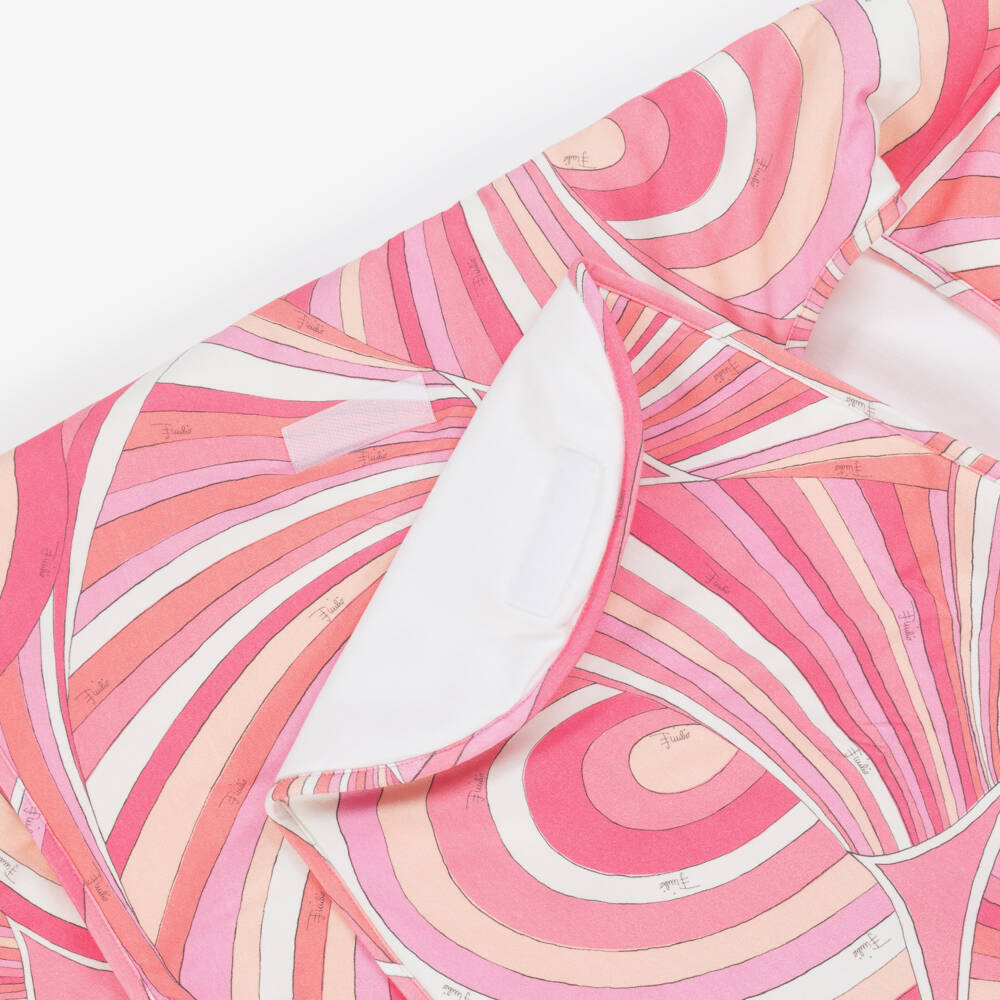 PUCCI-Baby Girls Pink Cotton Iride Print Nest (75cm) | Childrensalon Outlet