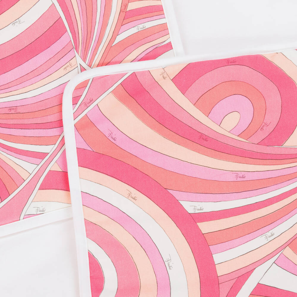 PUCCI-Baby Girls Pink Cotton Iride Print Padded Blanket (86cm) | Childrensalon Outlet
