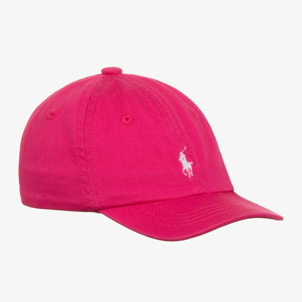 Ralph Lauren-Baby Girls Pink Cotton Pony Logo Cap | Childrensalon Outlet