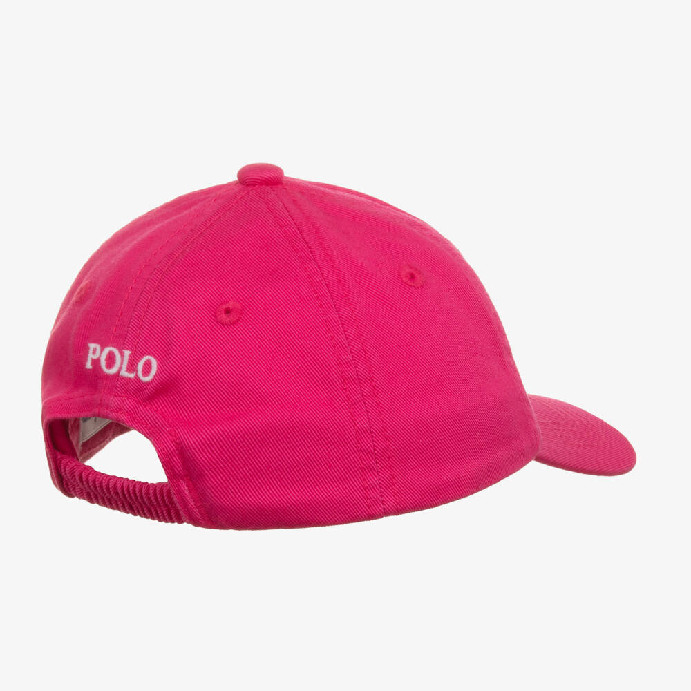 Ralph Lauren-Baby Girls Pink Cotton Pony Logo Cap | Childrensalon Outlet