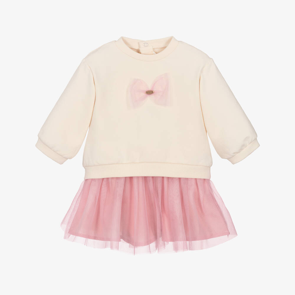 Mayoral Newborn-Baby Girls Pink Cotton & Tulle Skirt Set | Childrensalon Outlet