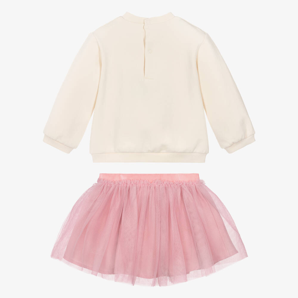 Mayoral Newborn-Baby Girls Pink Cotton & Tulle Skirt Set | Childrensalon Outlet