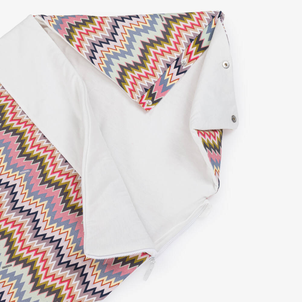 Missoni-Baby Girls Pink Cotton Zigzag Baby Nest (77cm) | Childrensalon Outlet