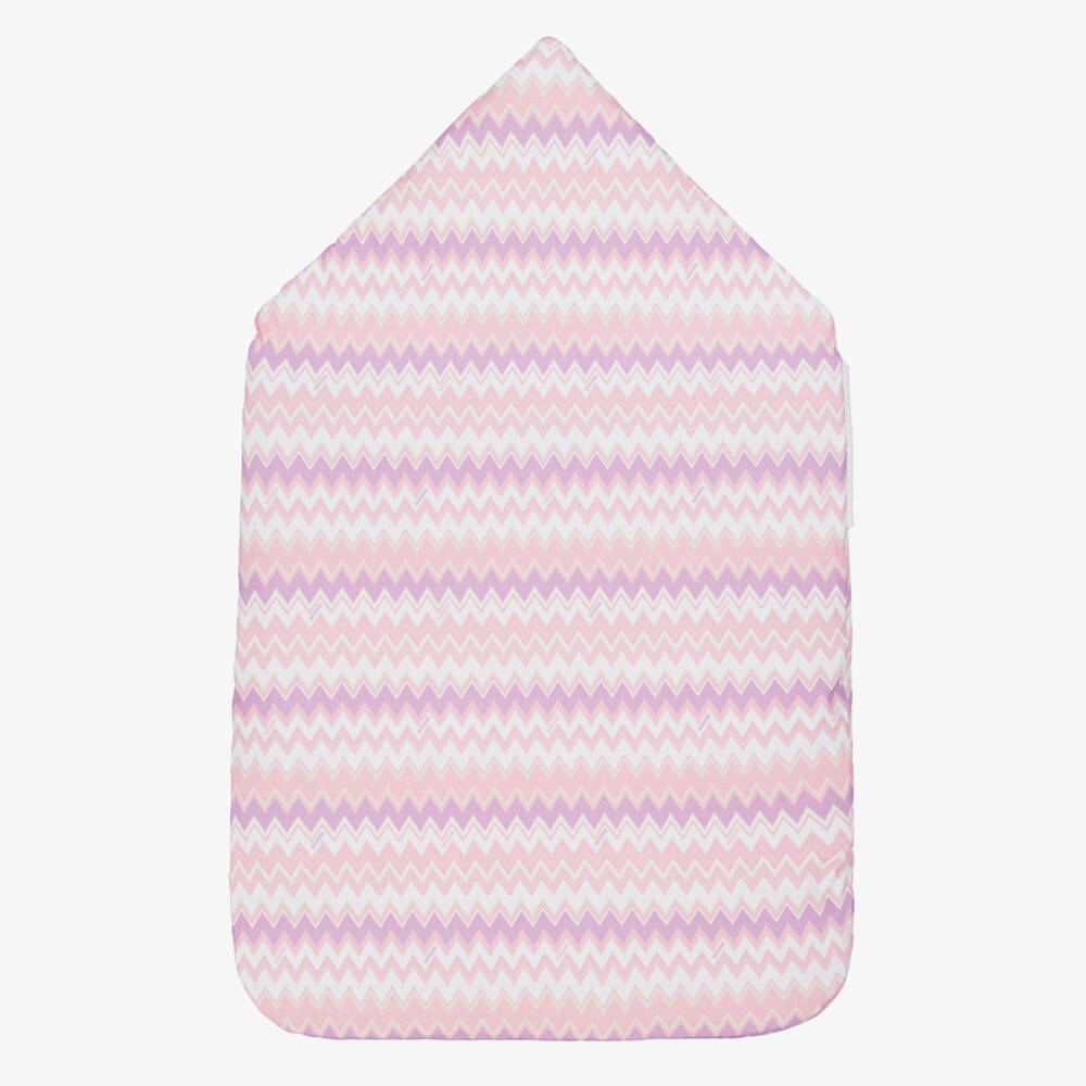 Missoni-Baby Girls Pink Cotton Zigzag Nest (77cm) | Childrensalon Outlet