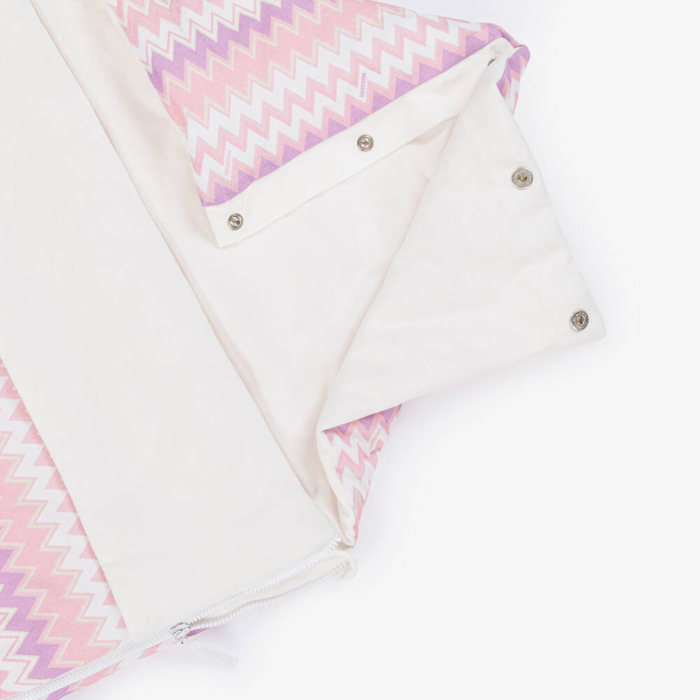 Missoni-Baby Girls Pink Cotton Zigzag Nest (77cm) | Childrensalon Outlet