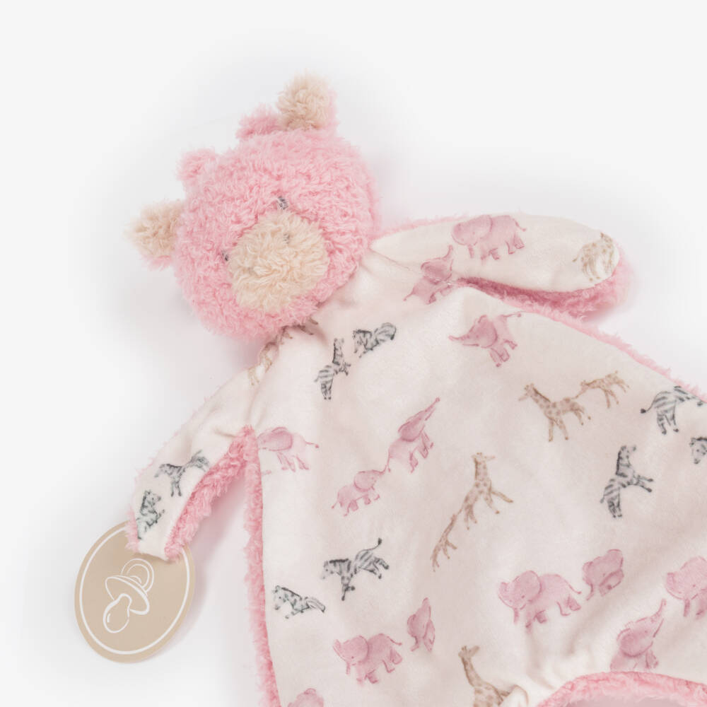Mayoral Newborn-Baby Girls Pink Faux Fur & Velour Giraffe Doudou (31cm) | Childrensalon Outlet