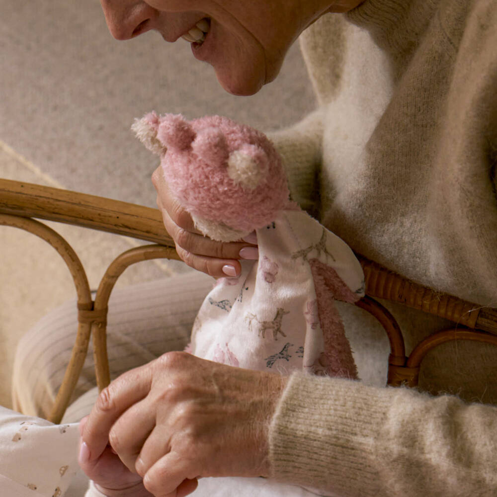 Mayoral Newborn-Baby Girls Pink Faux Fur & Velour Giraffe Doudou (31cm) | Childrensalon Outlet