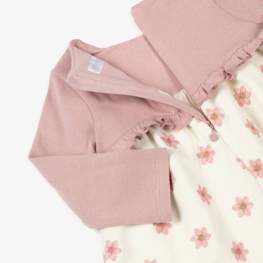 Mayoral Newborn-Baby Girls Pink & Ivory Layered-Look Dress | Childrensalon Outlet