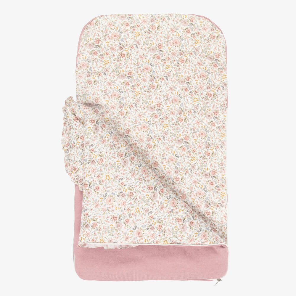 Artesanía Granlei-Baby Girls Pink Knit & Floral Nest (74cm) | Childrensalon Outlet