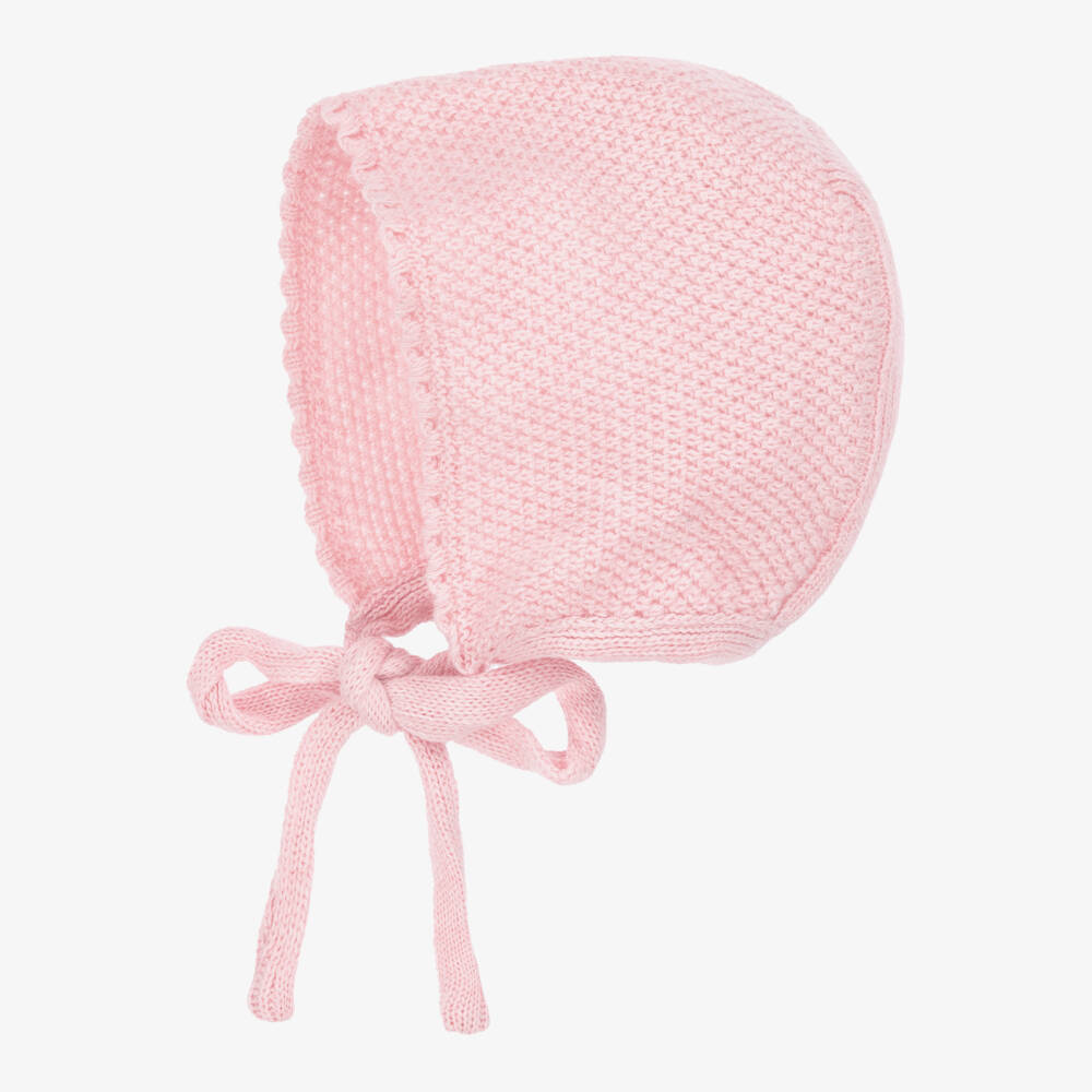 Foque-Baby Girls Pink Knitted Bonnet | Childrensalon Outlet