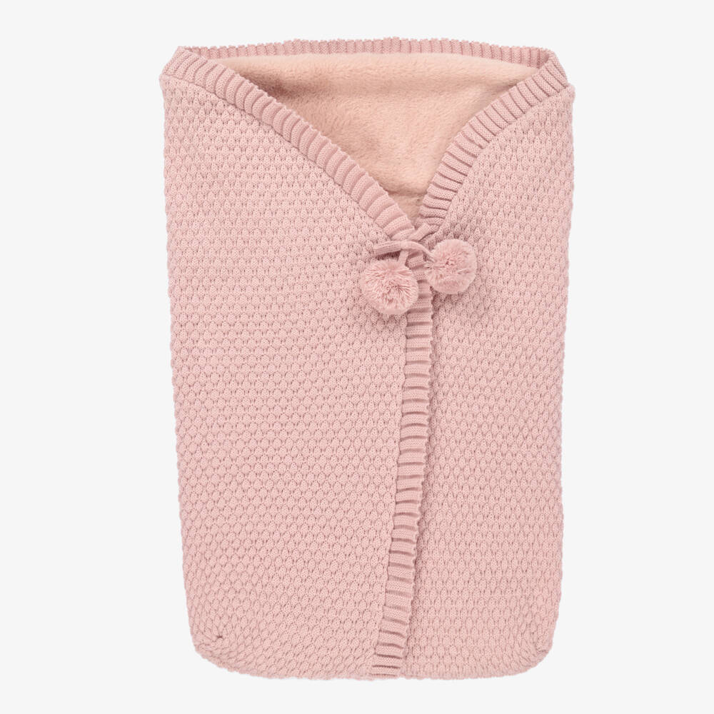 Mebi-Baby Girls Pink Knitted Nest (62cm) | Childrensalon Outlet