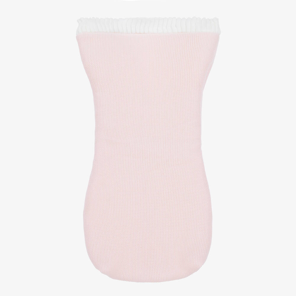 Minutus-Baby Girls Pink Knitted Nest (75cm) | Childrensalon Outlet