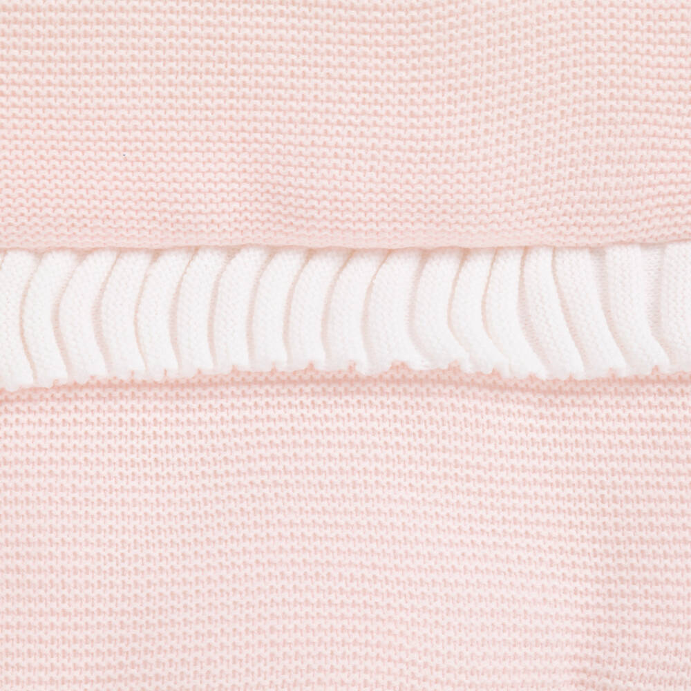 Minutus-Baby Girls Pink Knitted Nest (75cm) | Childrensalon Outlet