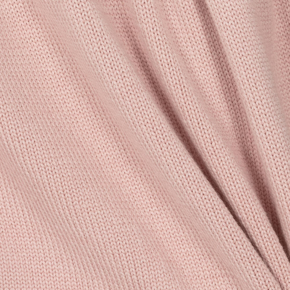 Fendi-Baby Girls Pink Knitted Wool Dress | Childrensalon Outlet