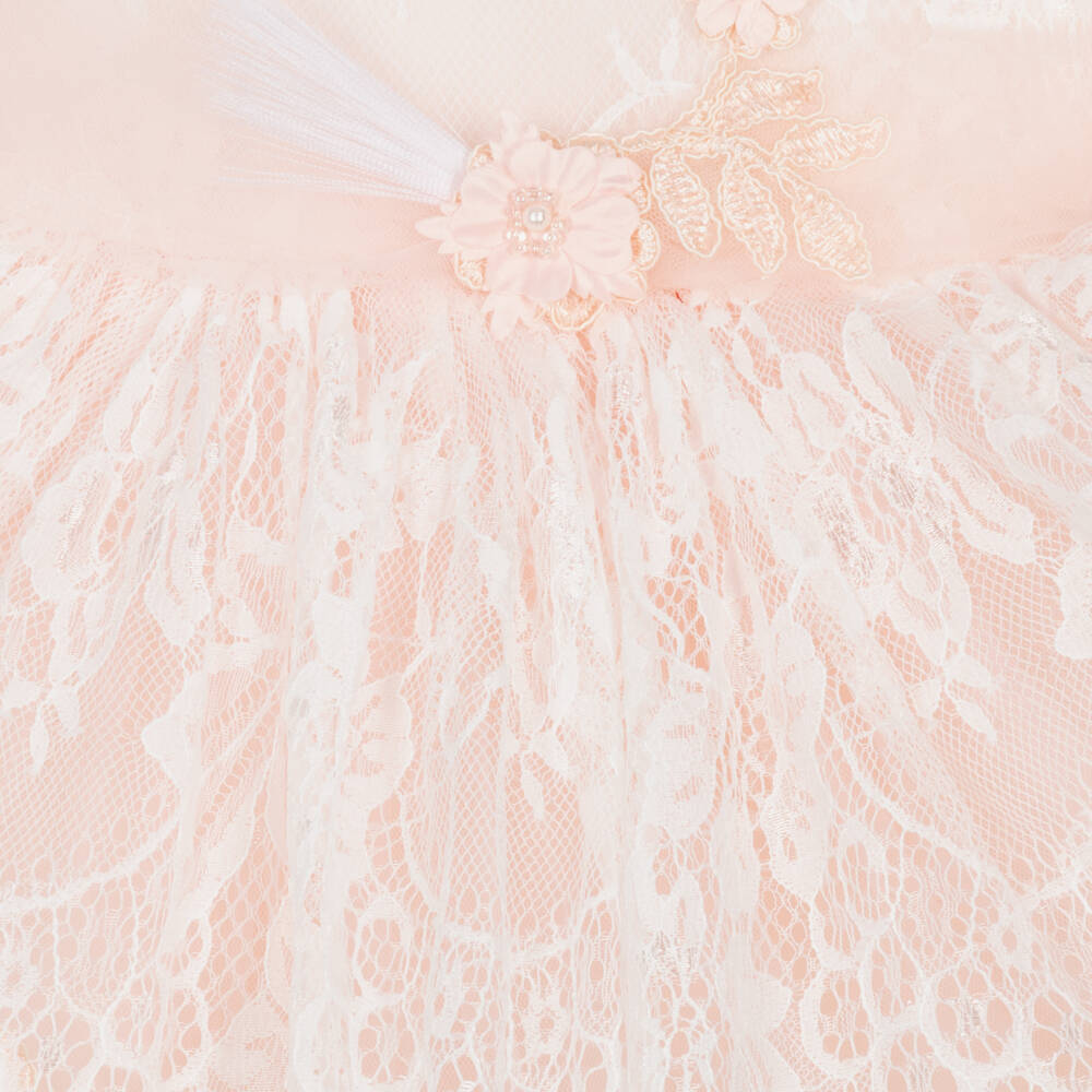 Andreeatex-Baby Girls Pink Lace & Tulle Dress Set | Childrensalon Outlet