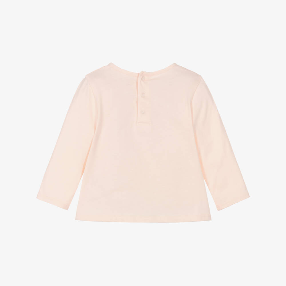 Chloé-Baby Girls Pink Logo Print Cotton Top | Childrensalon Outlet