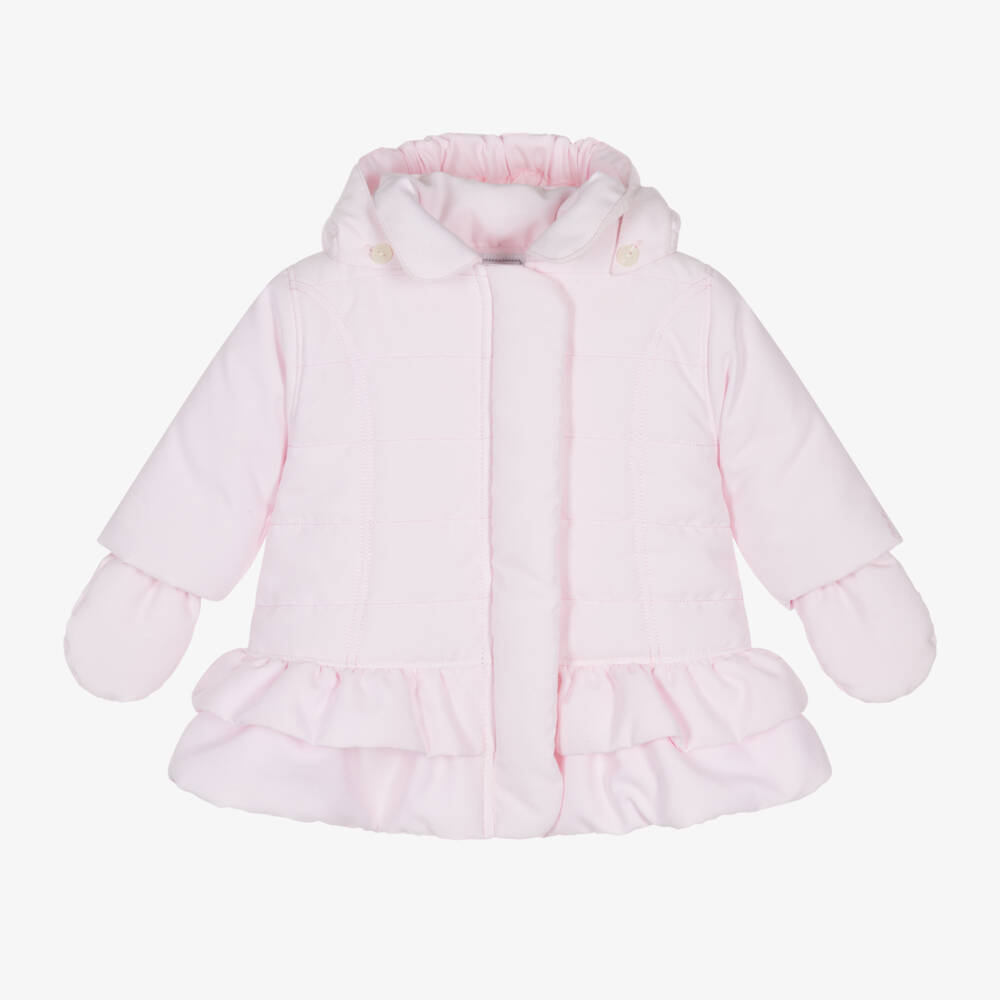 Emile et Rose-Пальто с оборками бледно-розовое для девочек | Childrensalon Outlet