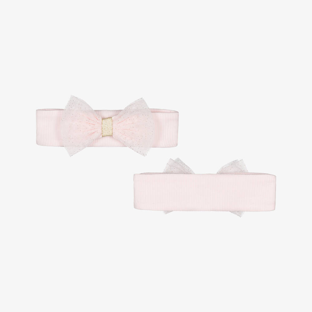 Little Me-Baby Girls Pink Ribbed Cotton & Tulle Dress Set | Childrensalon Outlet