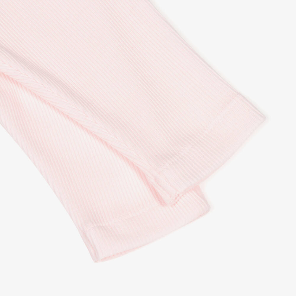 Little Me-Baby Girls Pink Ribbed Cotton & Tulle Dress Set | Childrensalon Outlet