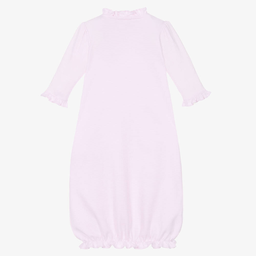 Kissy Kissy-Baby Girls Pink Striped Pima Cotton Day Gown | Childrensalon Outlet