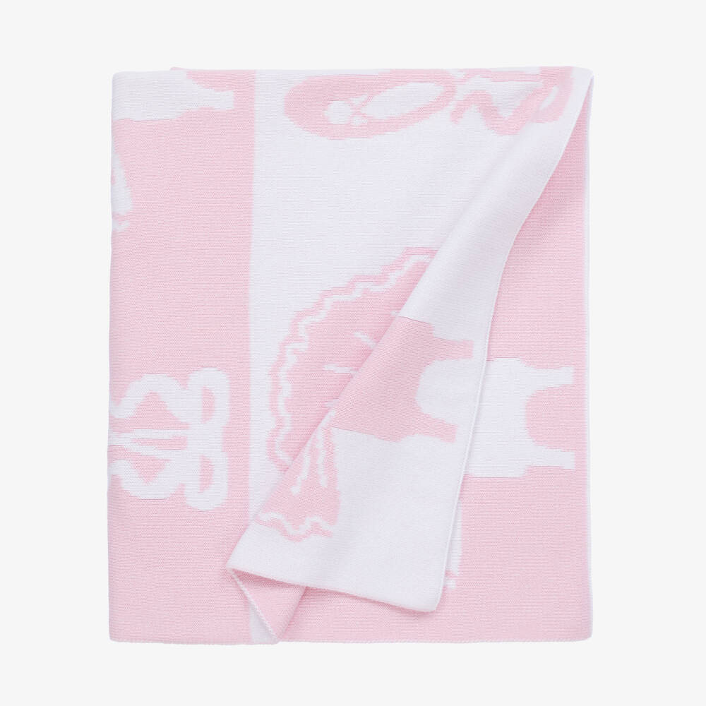 Kissy Kissy-Baby Girls Pink Tutu Knit Blanket (95cm) | Childrensalon Outlet