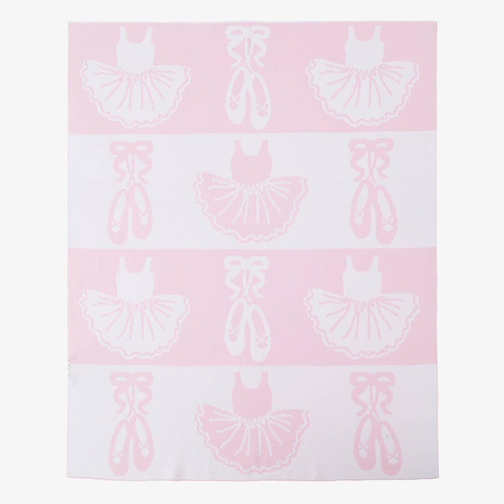 Kissy Kissy-Baby Girls Pink Tutu Knit Blanket (95cm) | Childrensalon Outlet