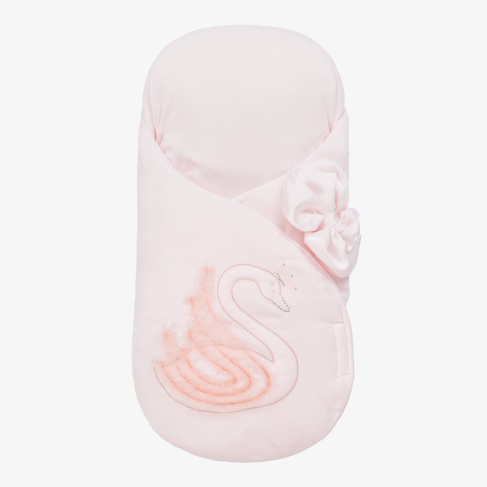 Sofija-Baby Girls Pink Velour Nest (69cm) | Childrensalon Outlet