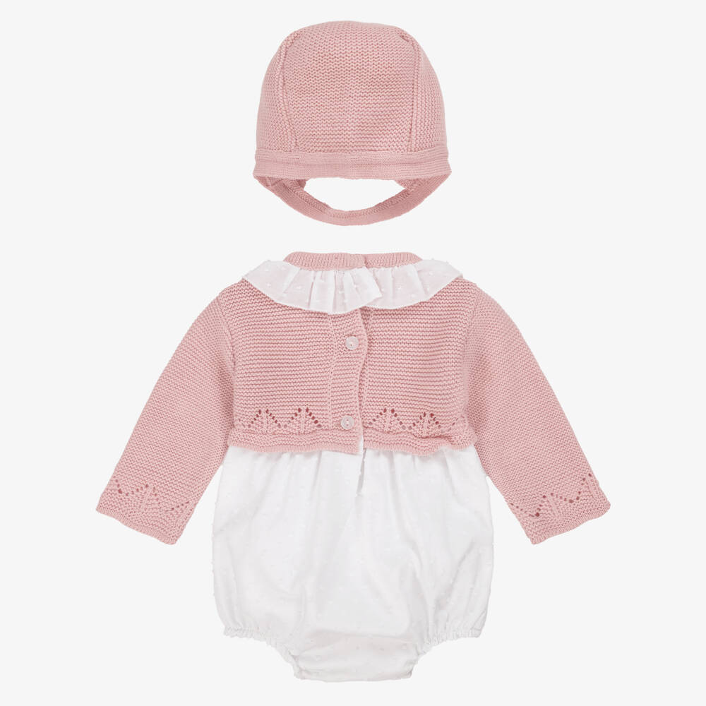 Babidu-Розовый вязаный комплект для девочек | Childrensalon Outlet