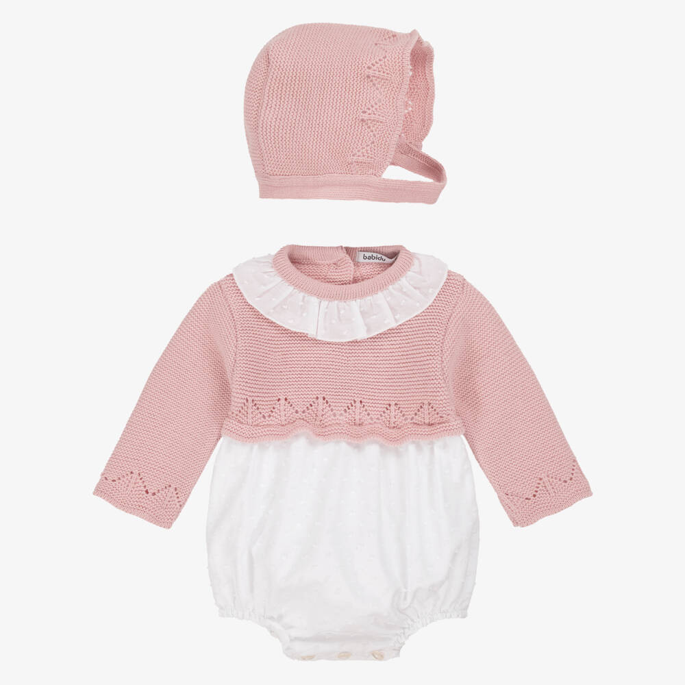 Babidu-Розовый вязаный комплект для девочек | Childrensalon Outlet