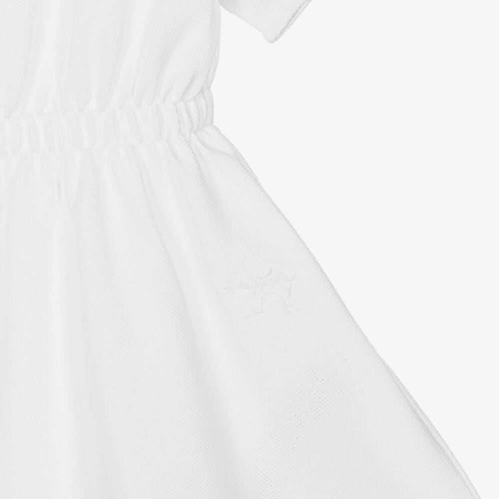 Burberry-Baby Girls White Check Polo Dress | Childrensalon Outlet