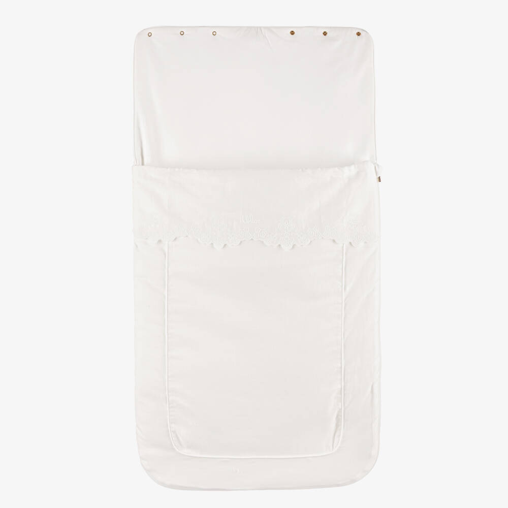 Chloé-Baby Girls White Cotton Nest (80cm) | Childrensalon Outlet