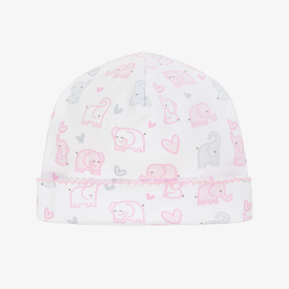 Kissy Kissy-Baby Girls White Elephant Pima Hat | Childrensalon Outlet