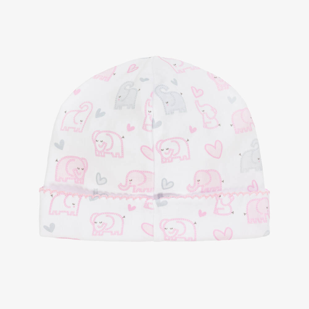 Kissy Kissy-Baby Girls White Elephant Pima Hat | Childrensalon Outlet