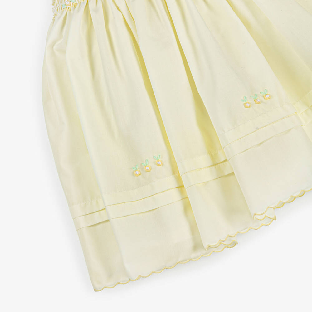Sarah Louise-Baby Girls Yellow Smocked Dress | Childrensalon Outlet