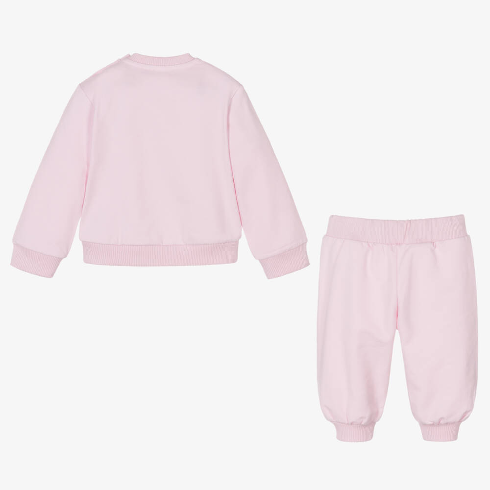 Versace-Baby Pale Pink Logo Tracksuit | Childrensalon Outlet